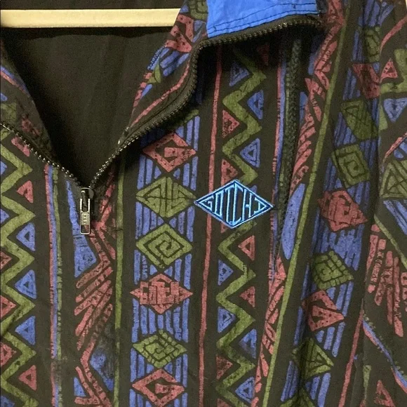 GOTCHA Colorful Geometric Pattern Windbreaker Jacket - Picture 2 of 7
